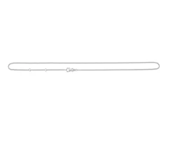 Anker Facet Sølv Halskæde 45 cm - 9120110