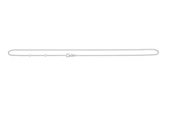 Anker Facet Sølv Halskæde 55 cm - 9120111