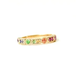 Anpé Atelier Trine Ji Ring Regnbue ring i 14 karat guld