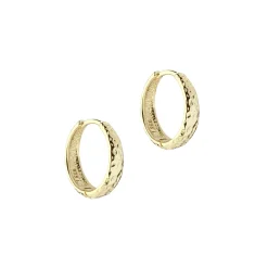 Aqua Dulce Cappa Medium Hoop i Forgyldt Sølv