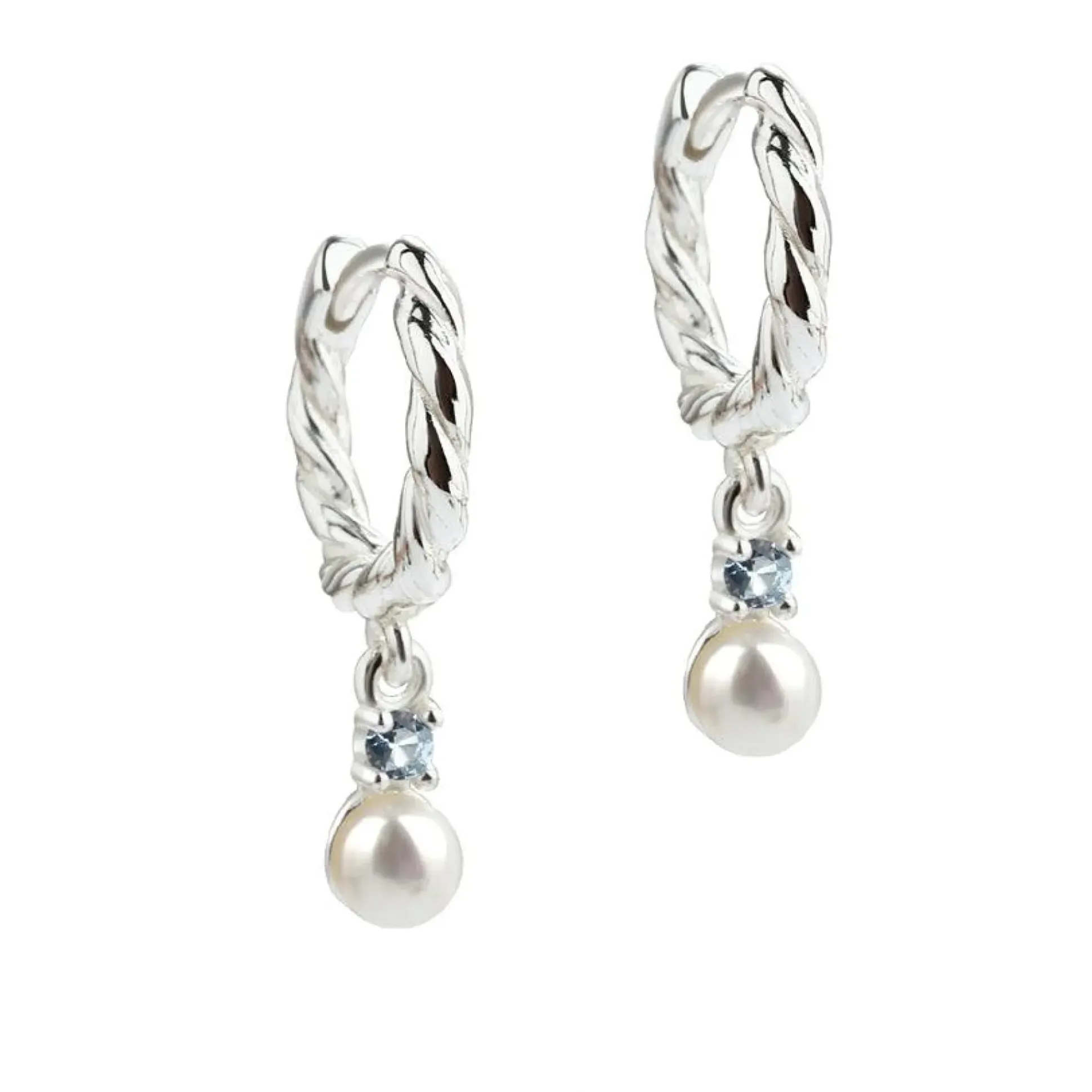 Aqua Dulce Curly Sky Hoop Sølv