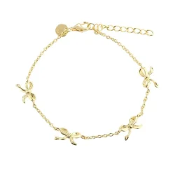 Aqua Dulce Curve Bow Armbånd Forgyldt - 5960