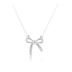 Aqua Dulce Elegant Bow Halskæde Sølv