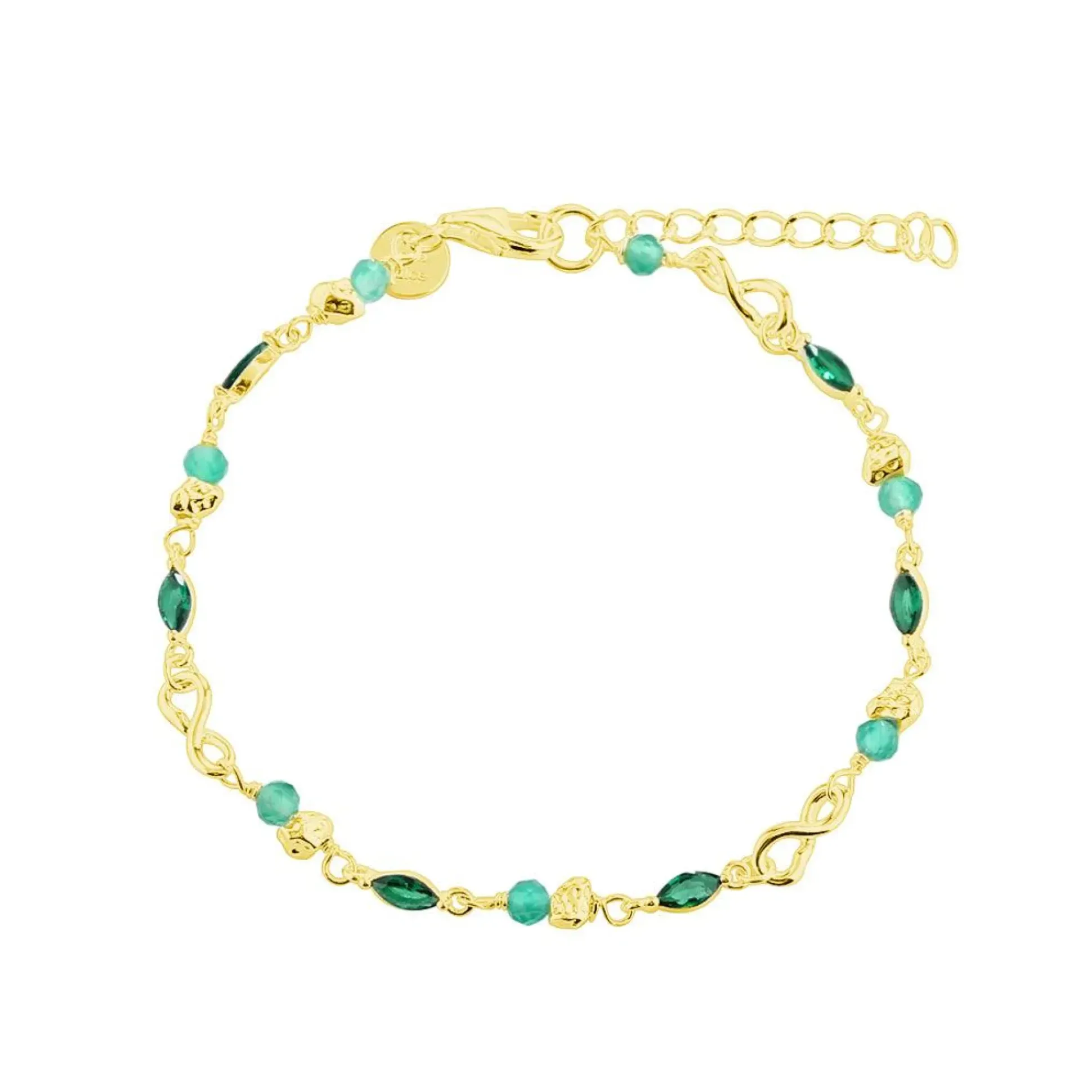 Aqua Dulce Green Garden Armbånd Forgyldt