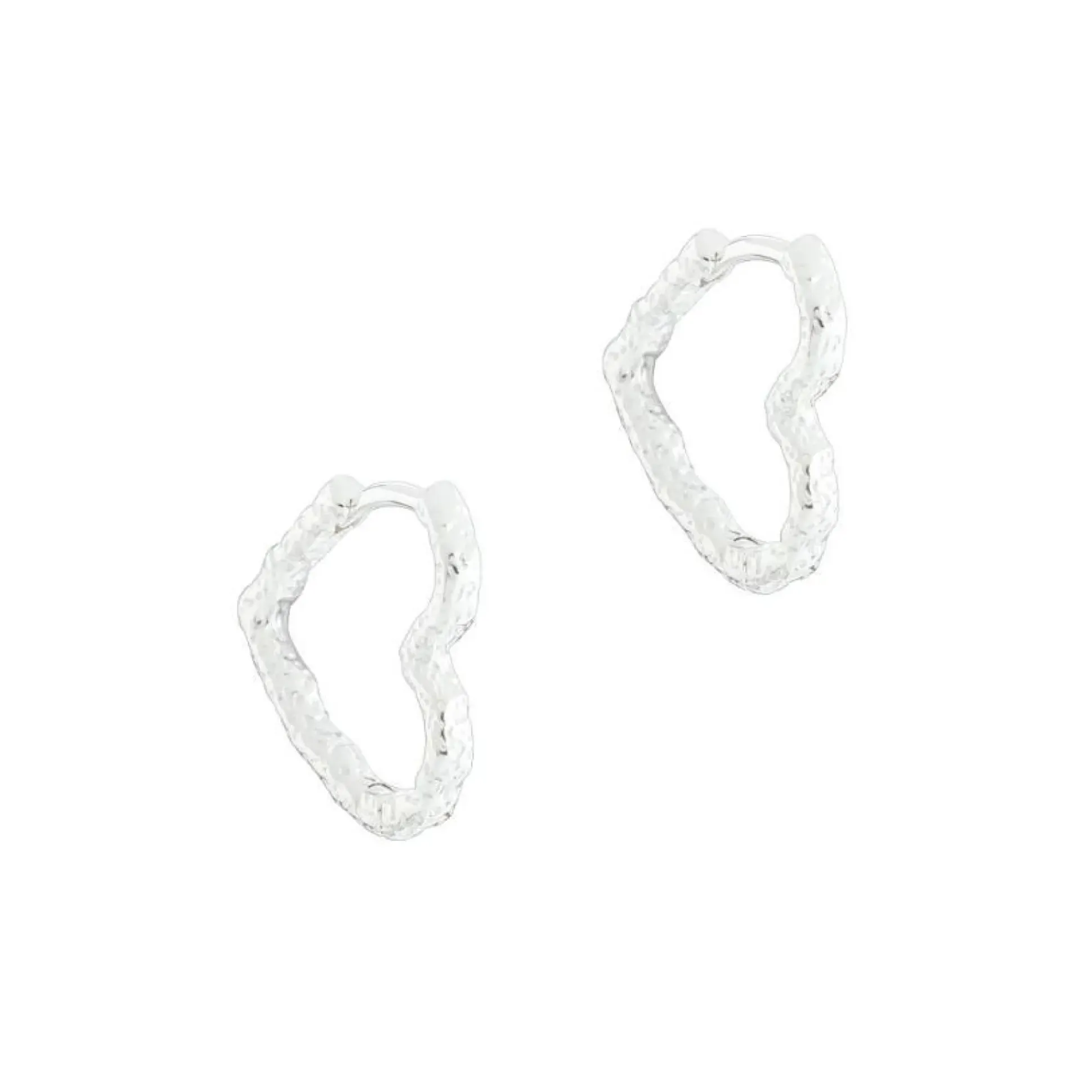 Aqua Dulce Love Me Heart Hoop Sølv - 5933