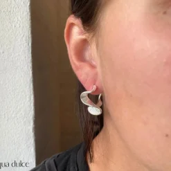Aqua Dulce Rhumba Medium Hoop I Sølv - 5319