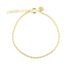 Aqua Dulce Rope Armbånd Forgyldt - 6016