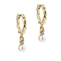 Aqua Dulce Twisted Sky Hoop Forgyldt