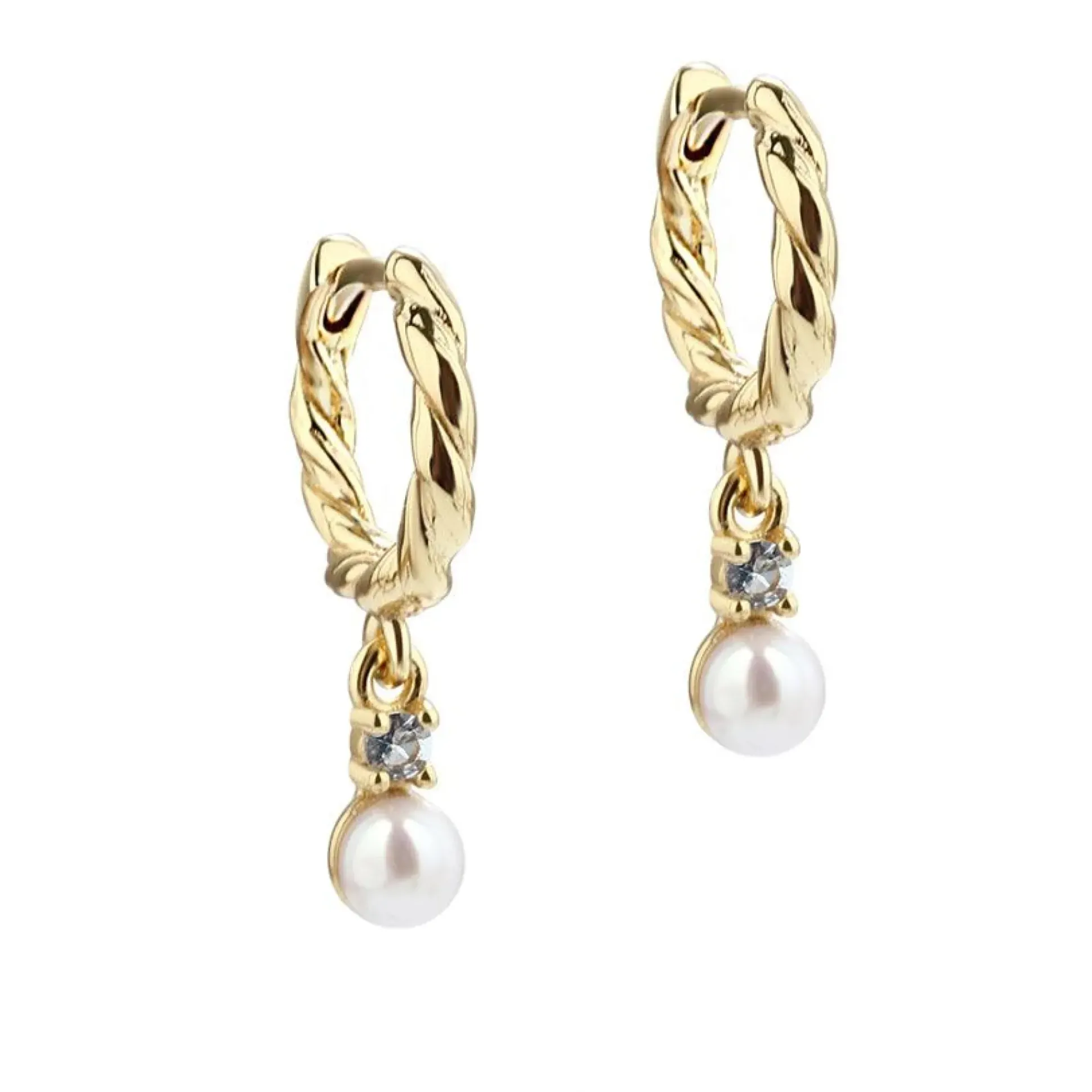 Aqua Dulce Twisted Sky Hoop Forgyldt
