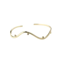 Aqua Dulce Wavy Armring i Forgyldt Sølv