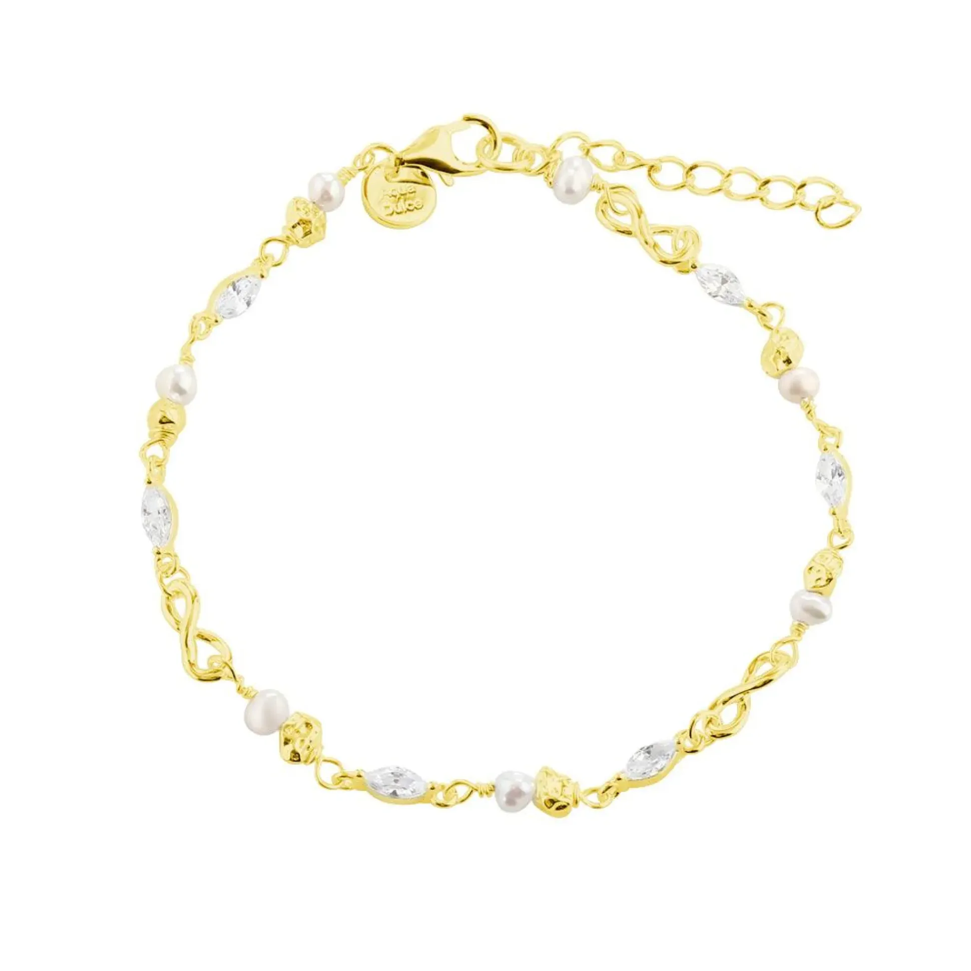 Aqua Dulce White Garden Armbånd Forgyldt