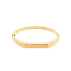 Calvin Klein Faceted Bar Bangle Stål/Gold - 35000046