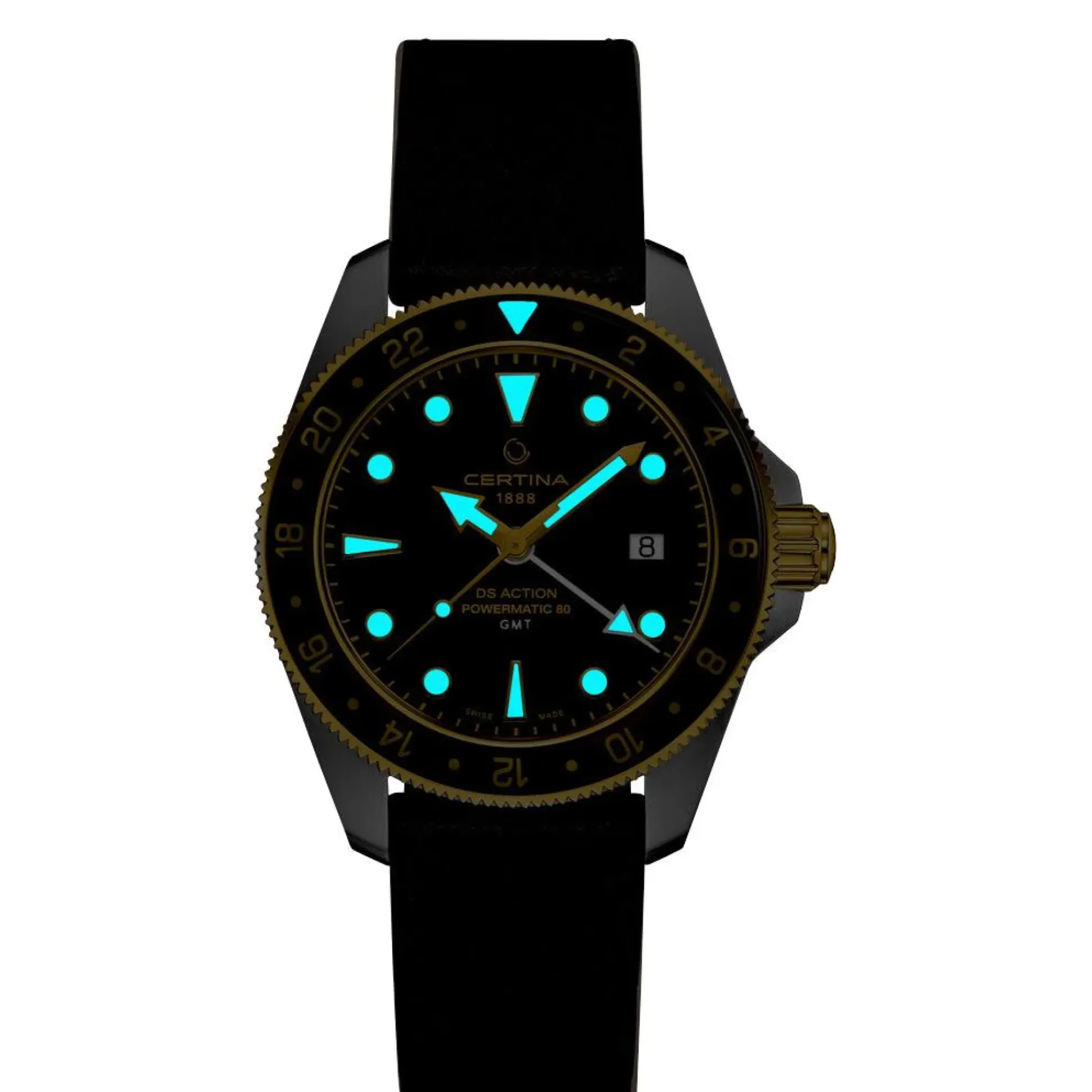 Certina DS Action GMT Powermatic 80 - Sort PVD