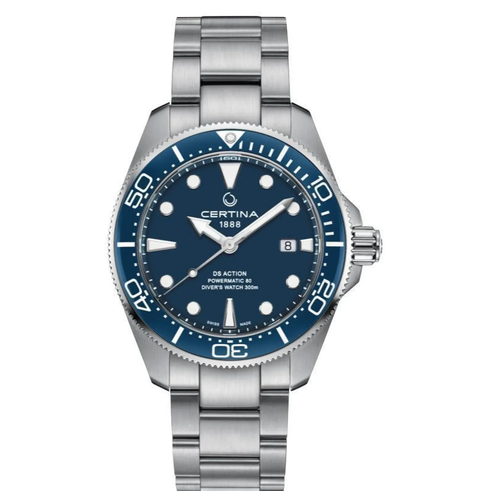 Certina DS Action Powermatic 80 Herreur - Blå Urskive