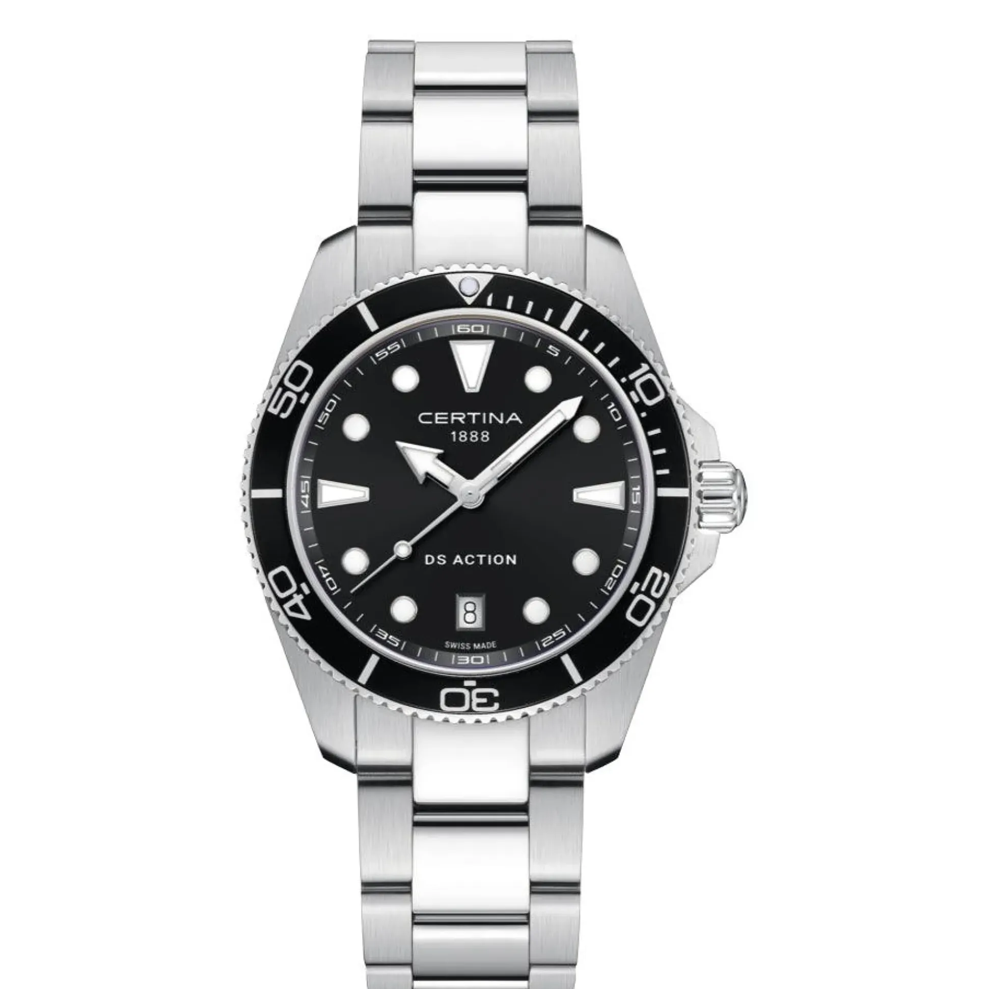 Certina DS Action Sort Urskive 40mm - Quartz