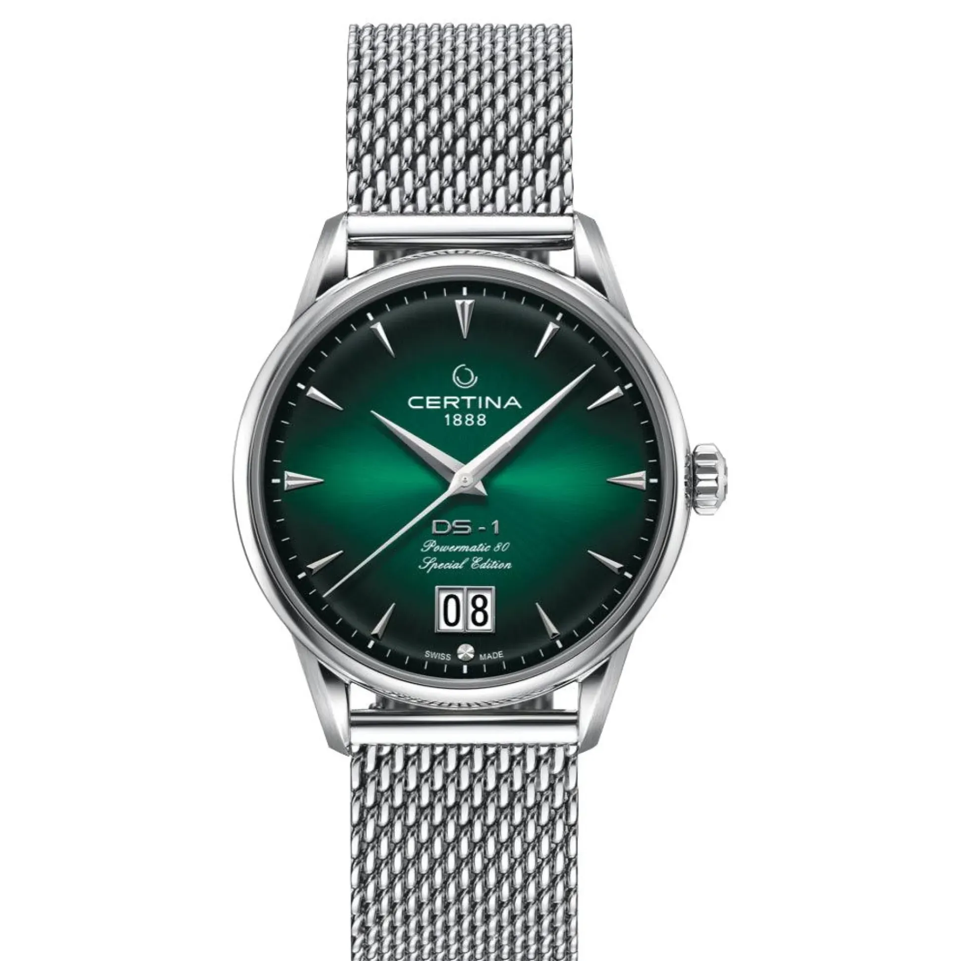 Certina DS-1 Big Date - Grøn Urskive