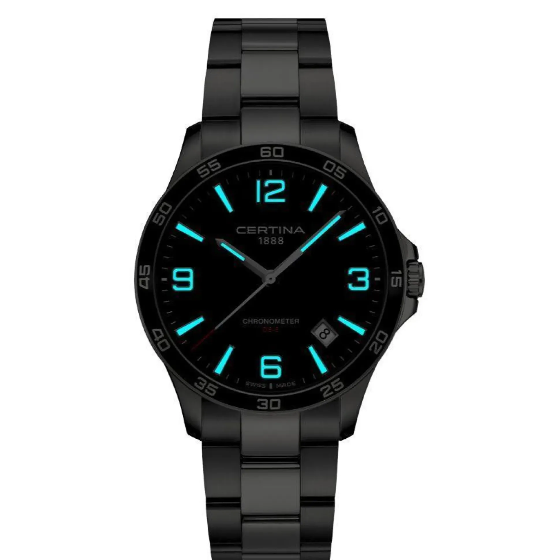 Certina DS-8 herreur - Sort Urskive