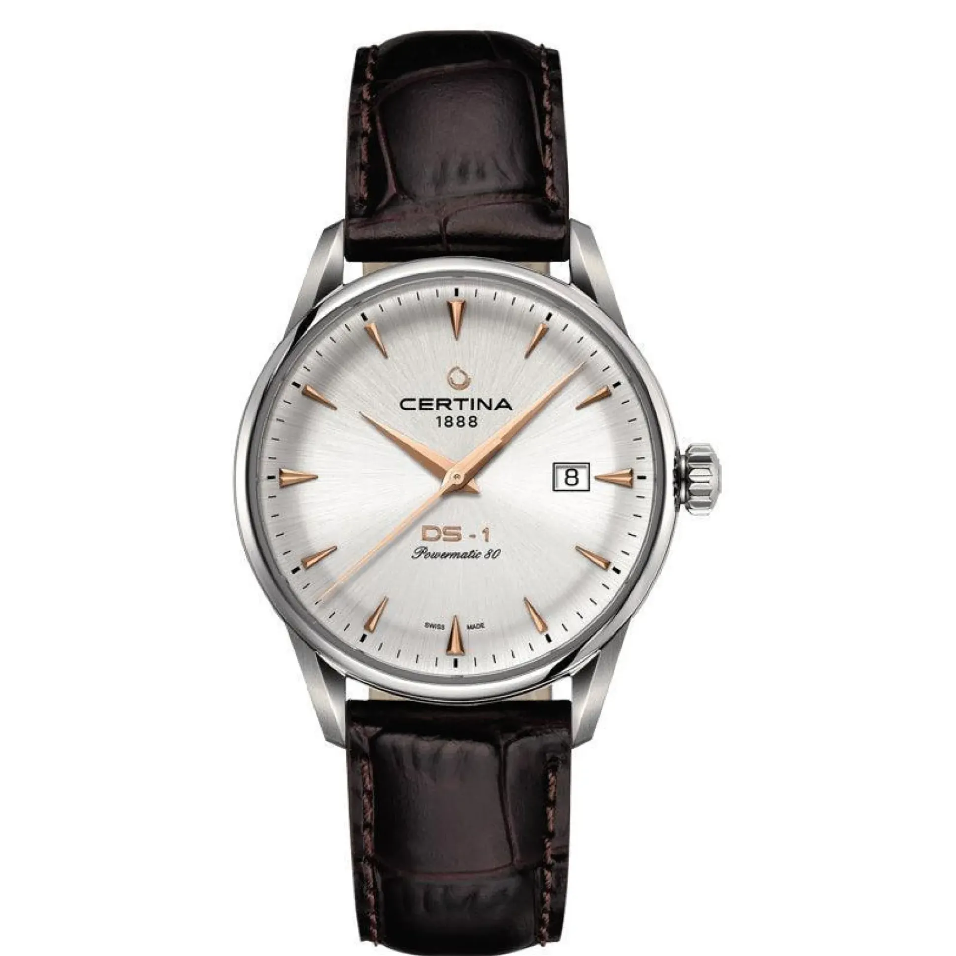 Certina DS-1 Powermatic 80 Herreur - Med Læderrem