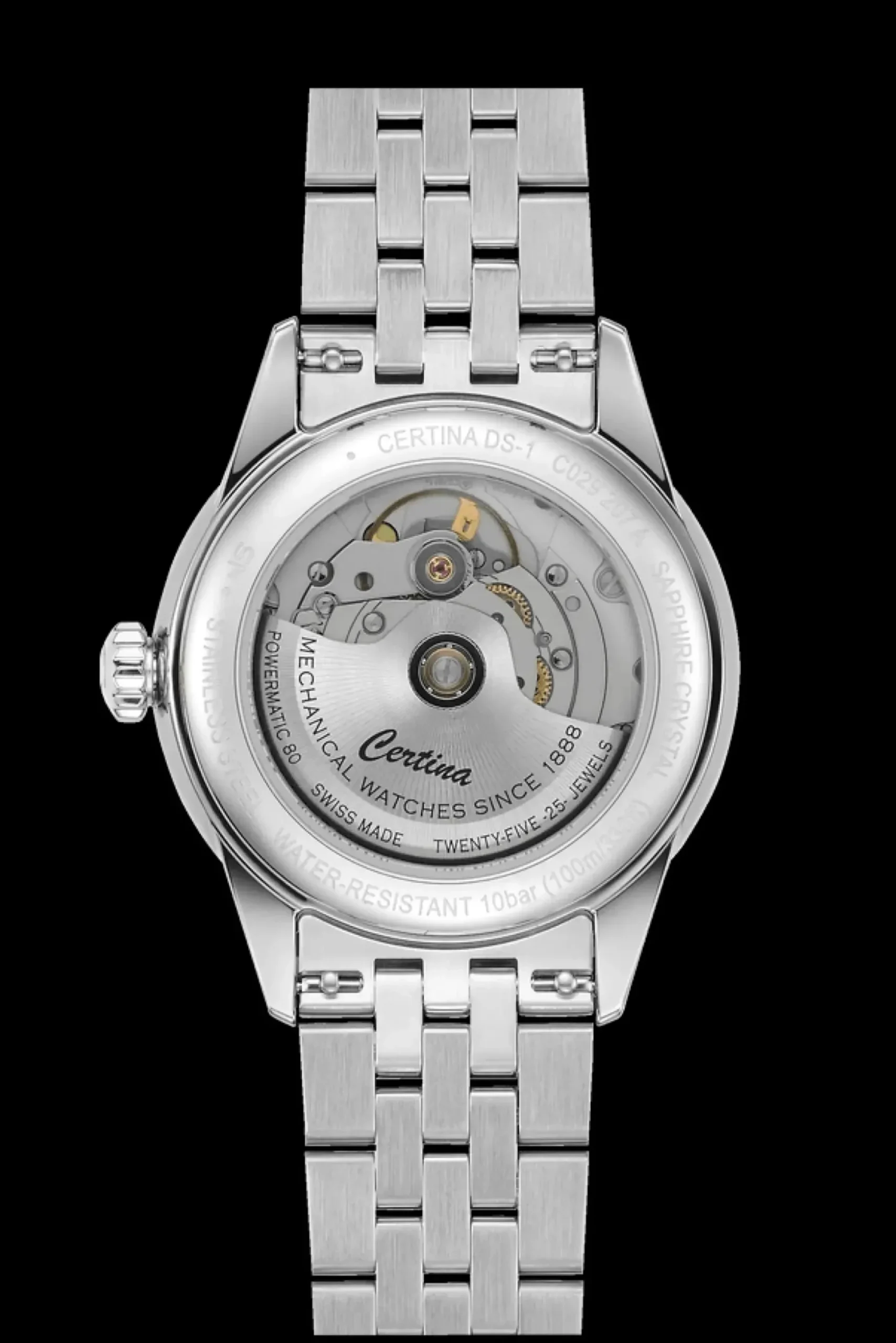 Certina DS-1 Sort Urskive Powermatic 80 38mm