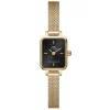 Daniel Wellington Quadro Mini Evergold Black Firkantet Dameur