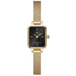 Daniel Wellington Quadro Mini Evergold Black Firkantet Dameur