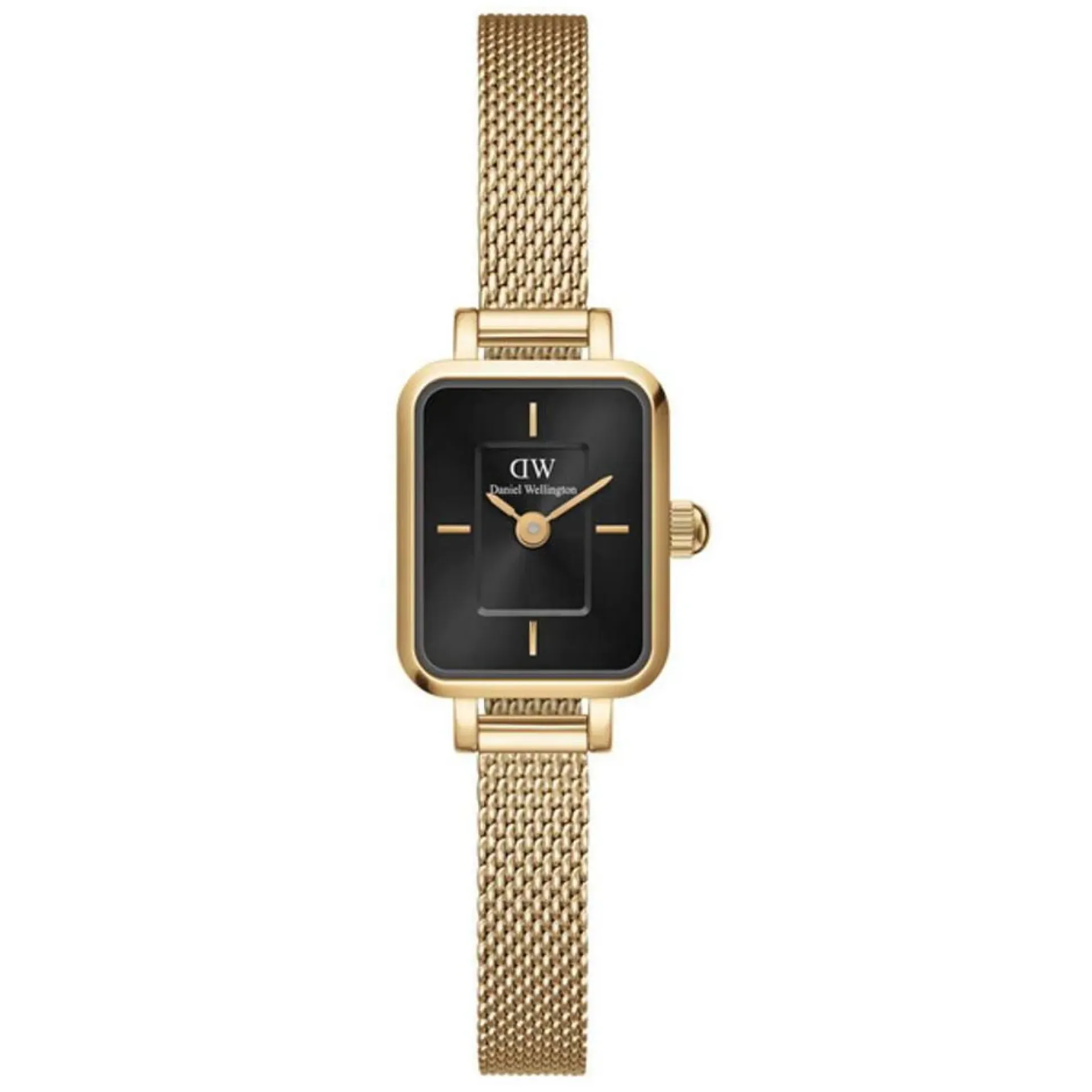 Daniel Wellington Quadro Mini Evergold Black Firkantet Dameur