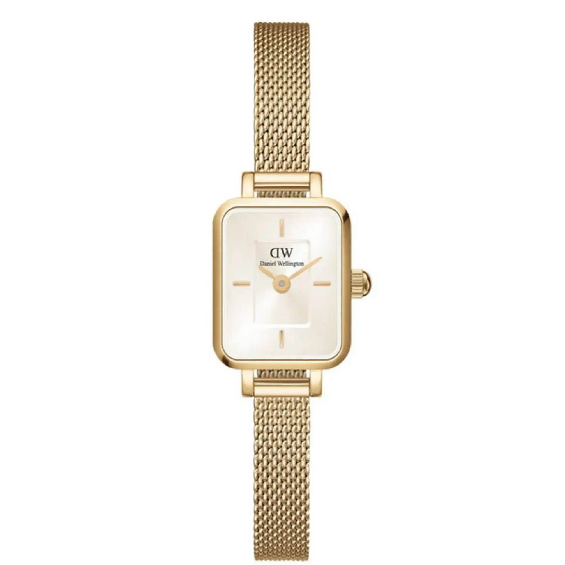 Daniel Wellington Quadro Mini Evergold Champagne Firkantet Dameur