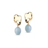 Enamel Aida Earrings - Forgyldt m. Blå Emalje - E383G-SteelBlue