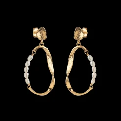 Enamel Aloma Pearl Small Øreringe I Forgyldt Sølv - E339GM