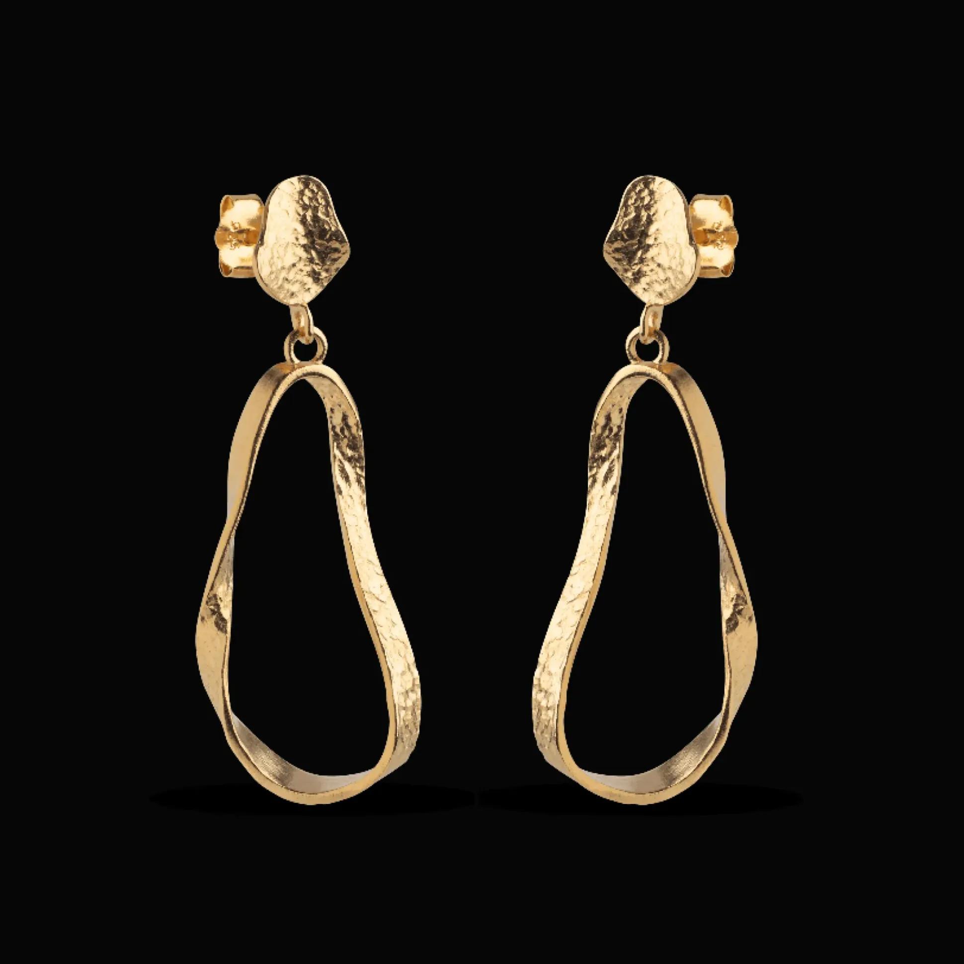 Enamel Aloma Small Earrings I Forgyldt Sølv - E341GM
