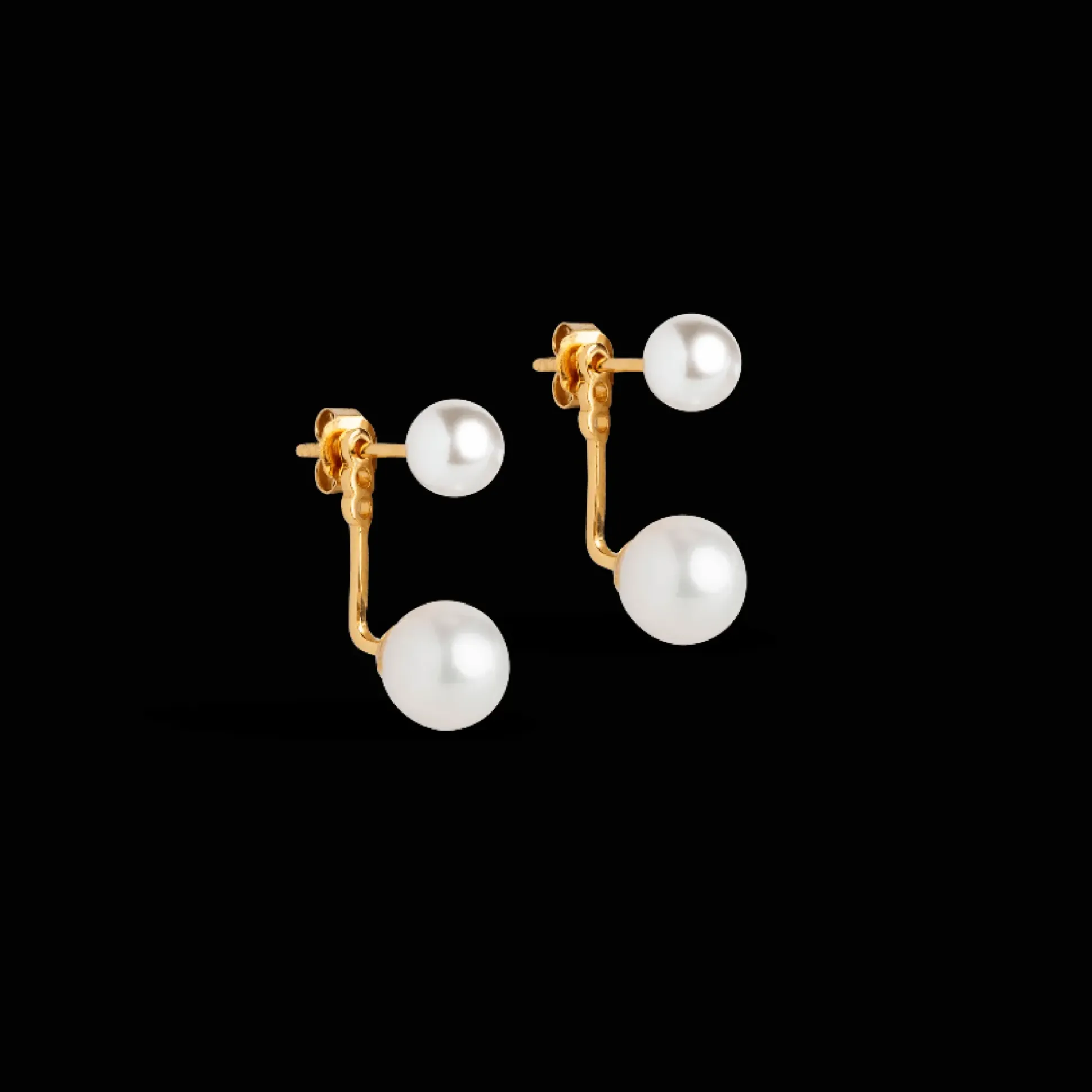 Enamel Althea Pearls øreringe i sølvforgyldt- E356G