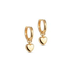 Enamel Amore Forgyldt Hoops - E376G