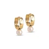 Enamel Avaya Pearl Hoops - E390G