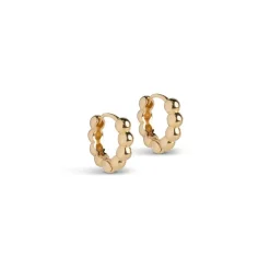 Enamel Ball Small Forgyldt Hoops 15mm