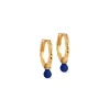 Enamel Belle Hoops Navy Blue - E245GM