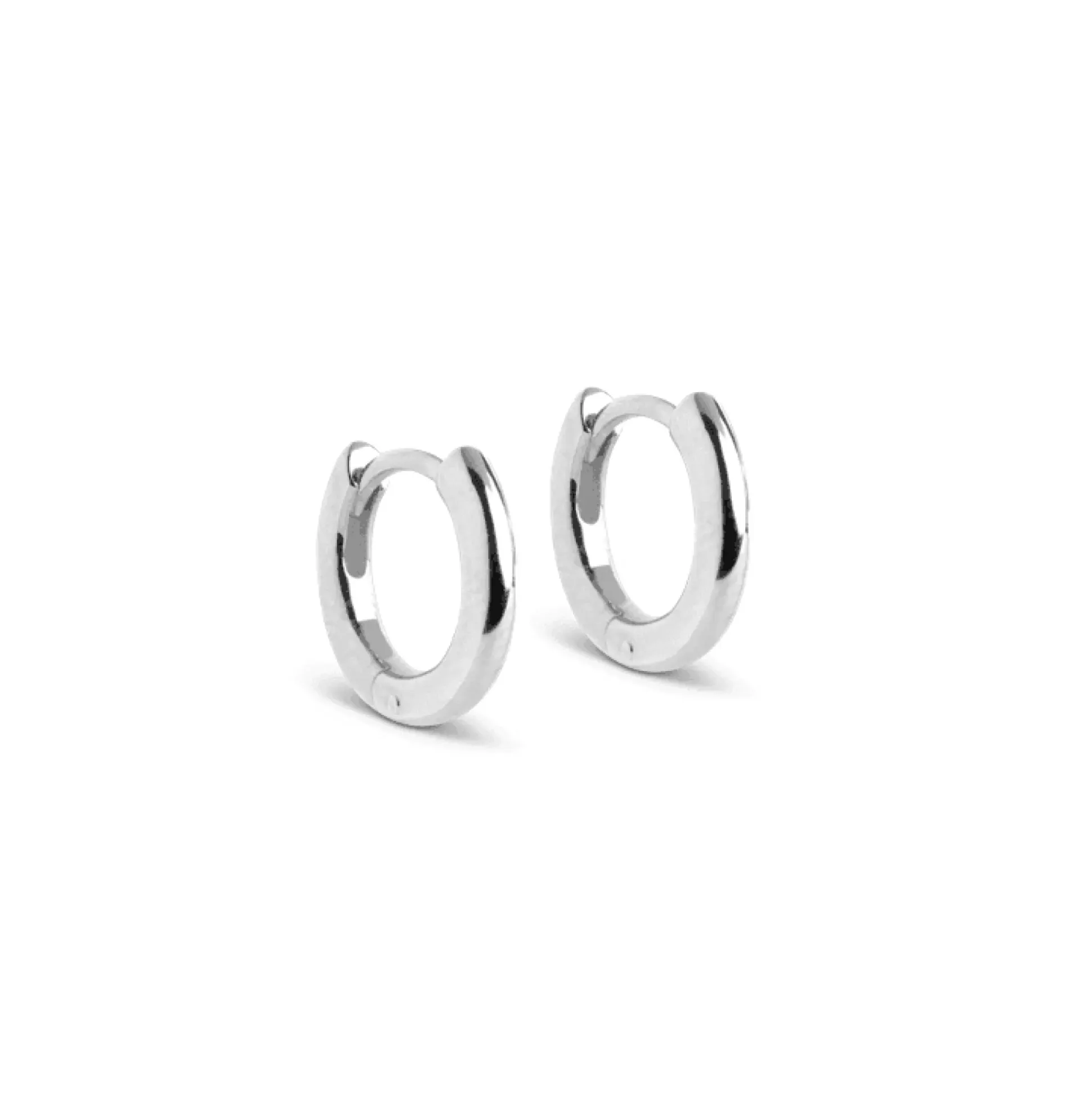 Enamel Chunky Sølv Hoops 8mm - E248S