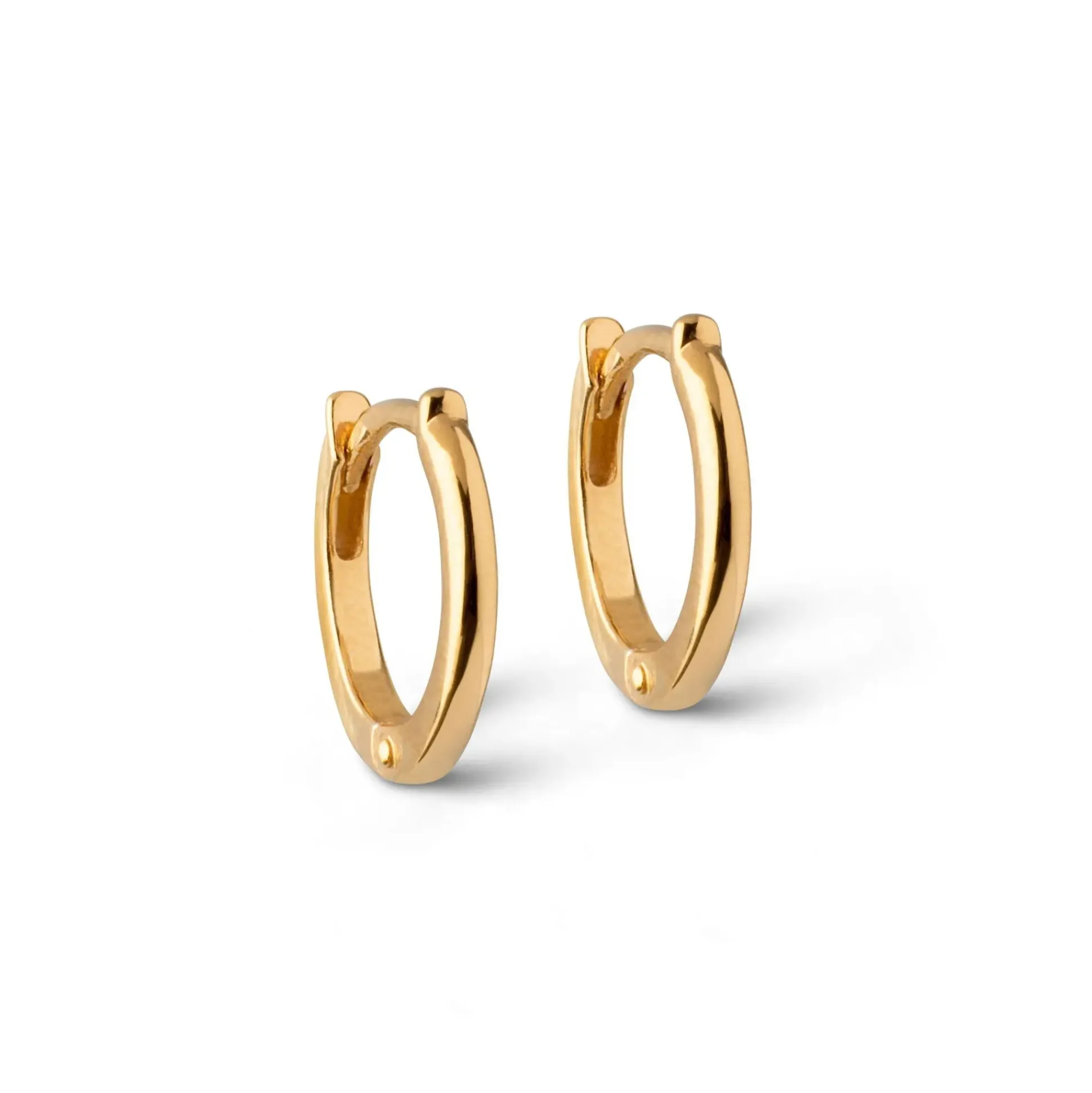 Enamel Classic Forgyldt Hoops 8mm - E176G