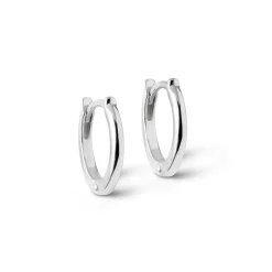 Enamel Classic Sølv Hoops 8mm - E176S