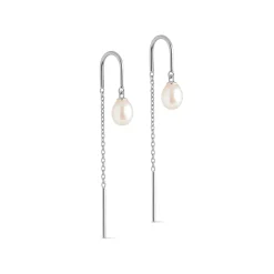 Enamel Eleanor Pearl Earrings sølv - E308S