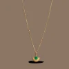 Enamel Grass Green Soleil Halskæde Forgyldt - N41GM-GrassGreen