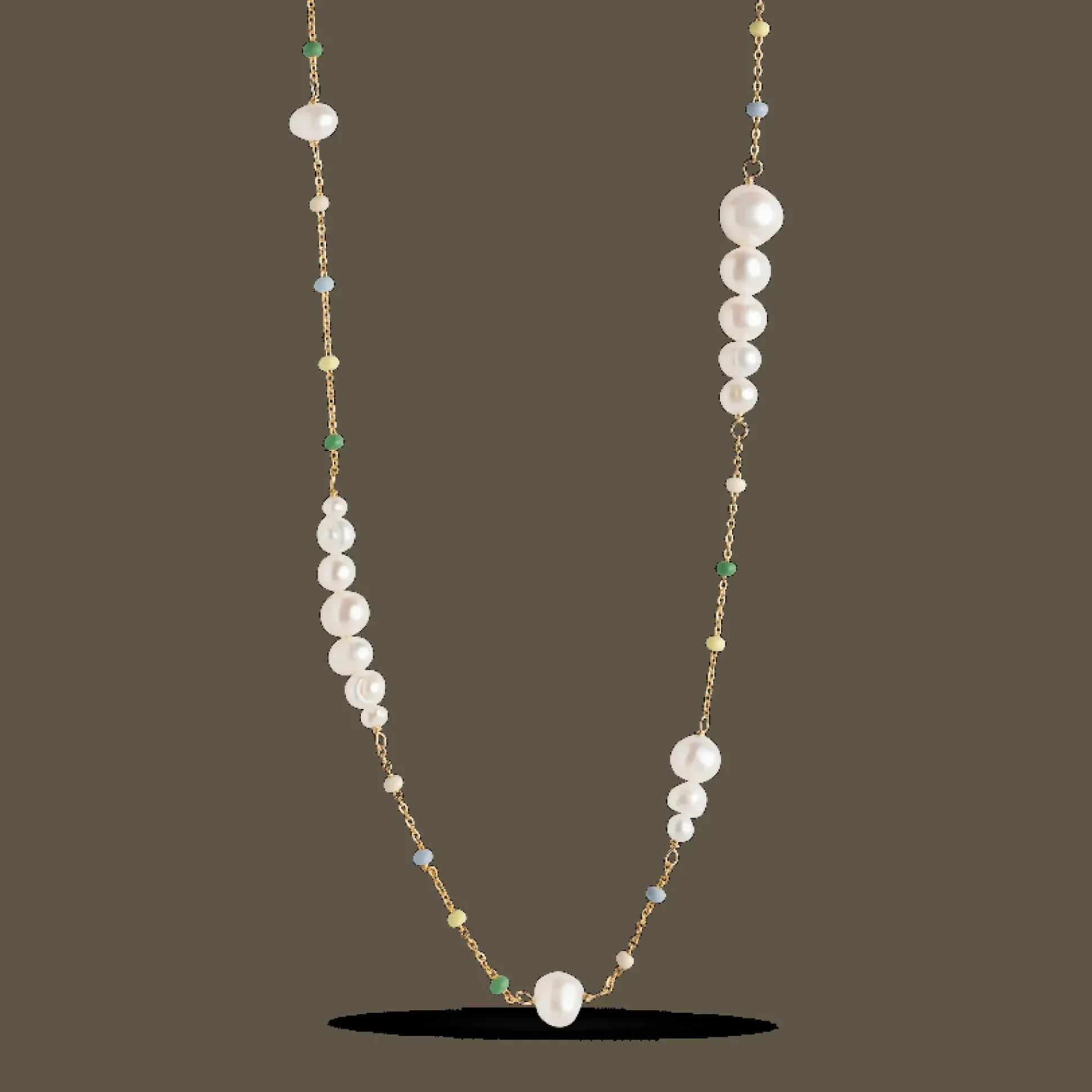 Enamel Lola Carmen Halskæde sølvforgyldt - N123G-Carmen