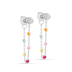 Enamel Lola Sølv Øreringe - E140S Rainbow