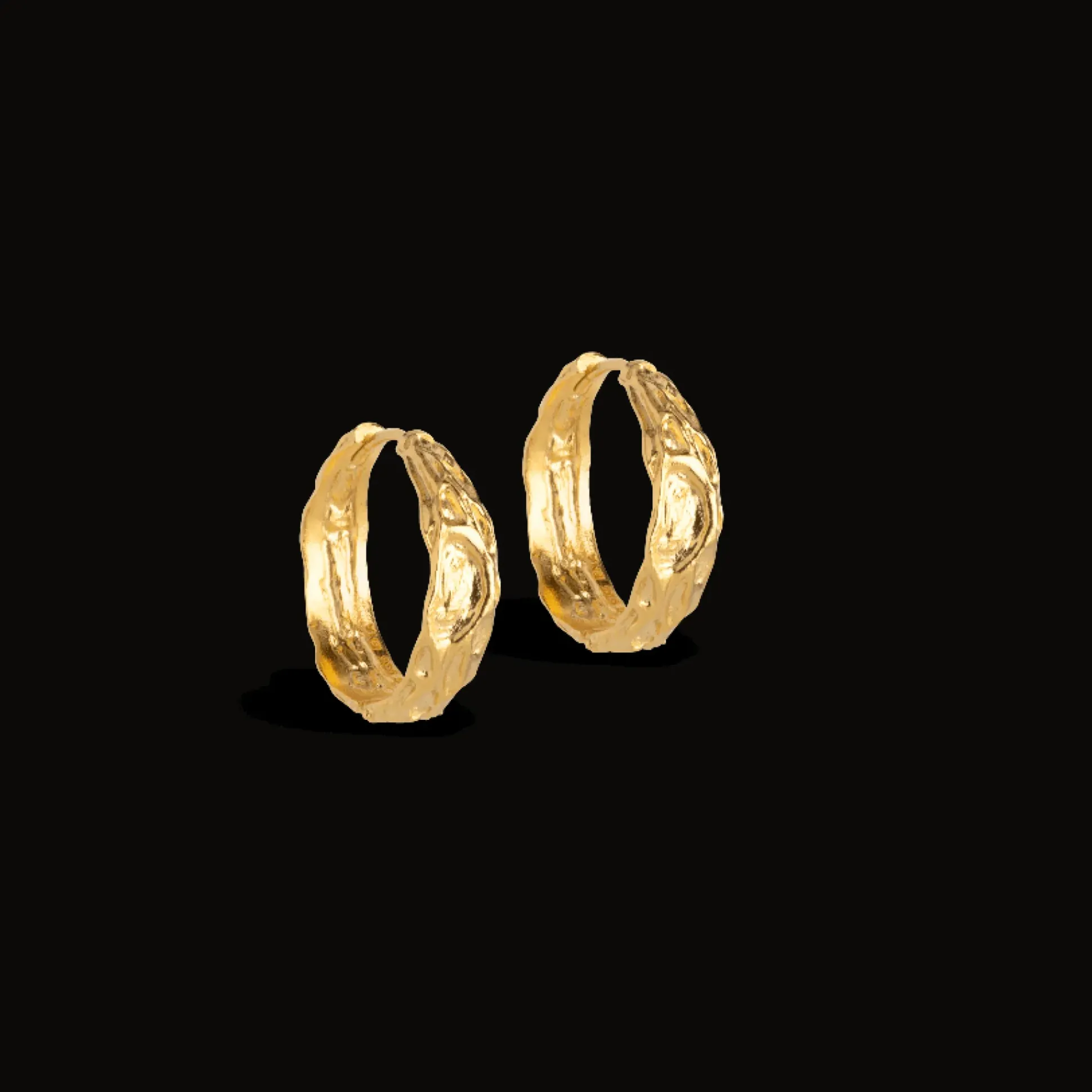 Enamel Nela Forgyldte Hoops 20 mm - E370GM