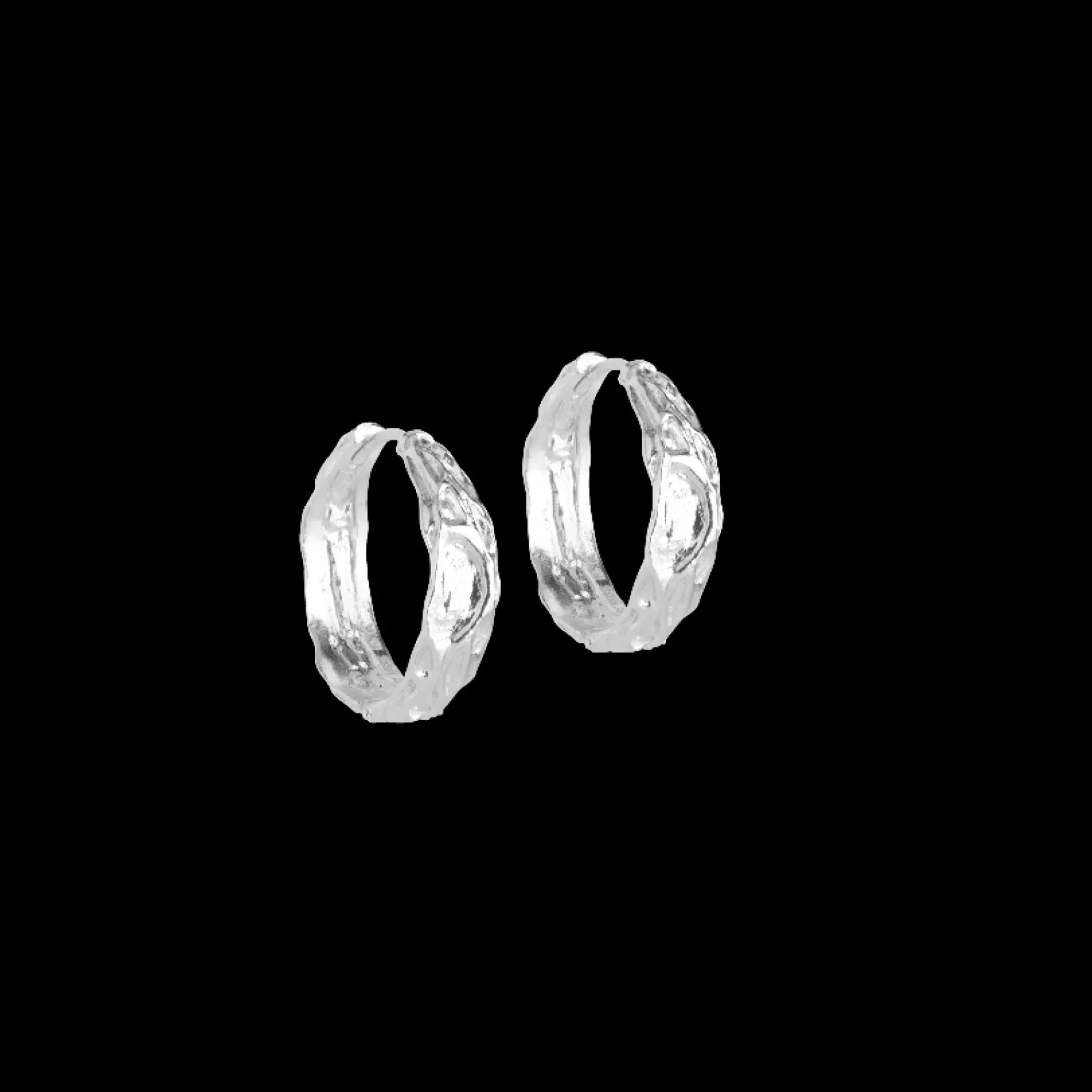Enamel Nela Sølv Hoops 20 mm - E370SM