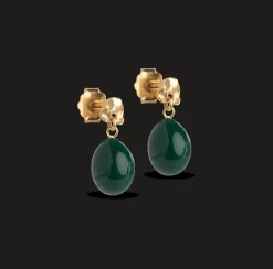Enamel Poe Studs forgyldt - E385GM-PetrolGreen