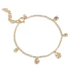 Enamel Refined Charm Bracelet - Forgyldt Armbånd - B133GM