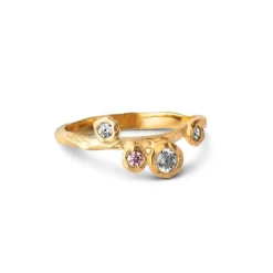 Enamel Rose Forgyldt Ring - R51GM
