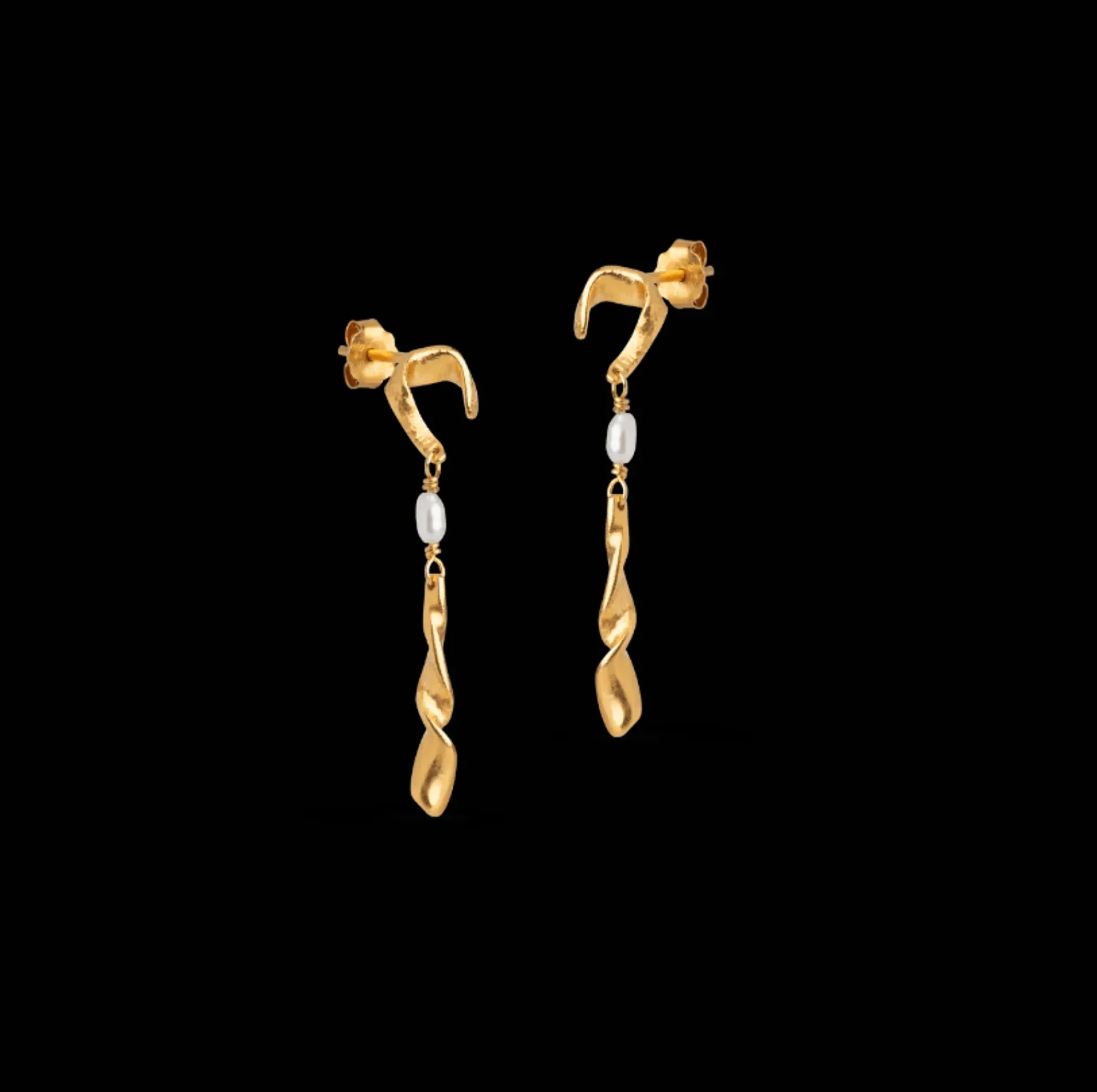 Enamel Sienna Pearls ørestikker - E357GM