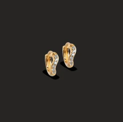 Enamel Sparkling Curve Small Hoop - E316G