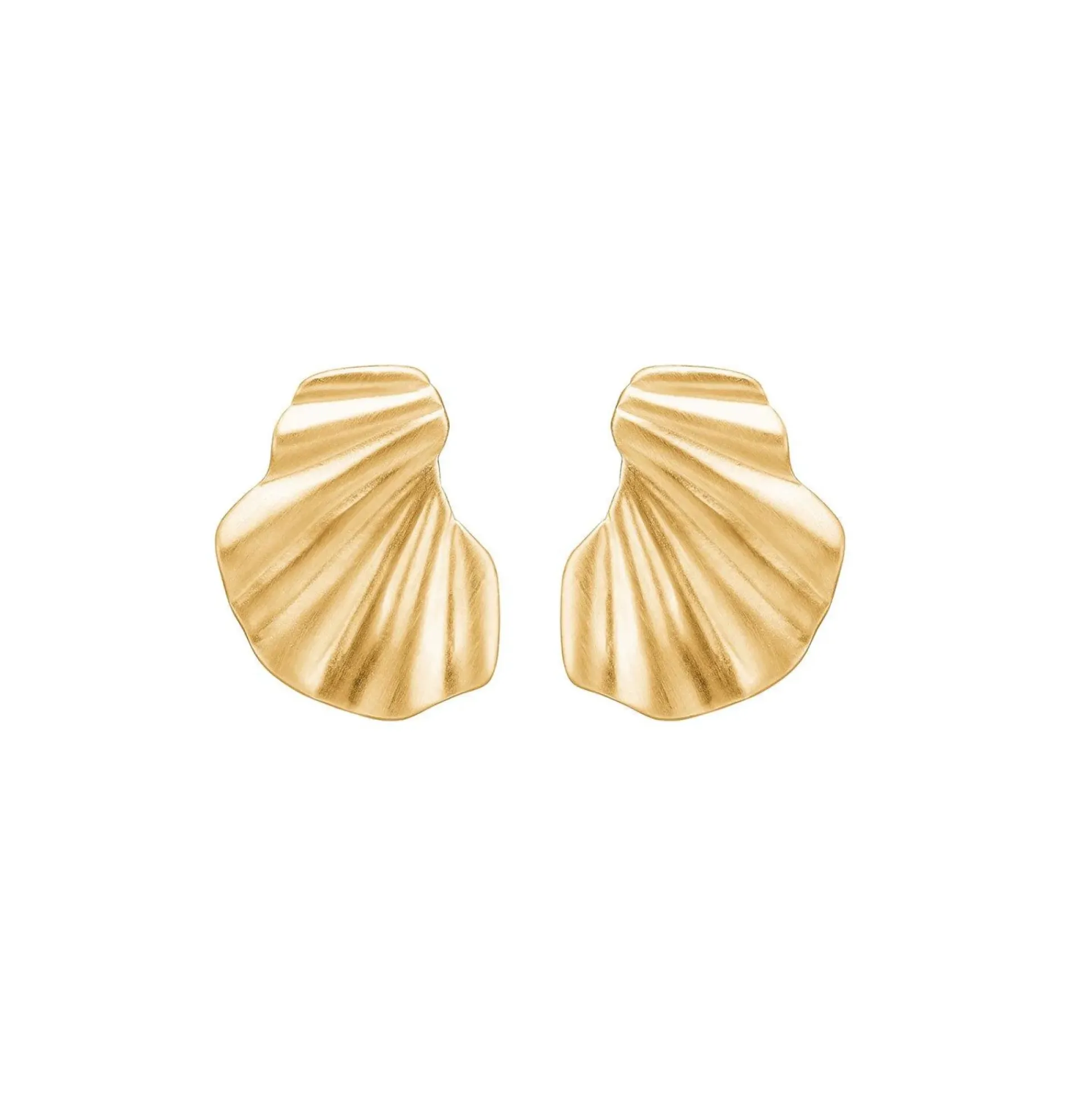 Enamel Wave sølvforgyldt ørestikker - E70GM